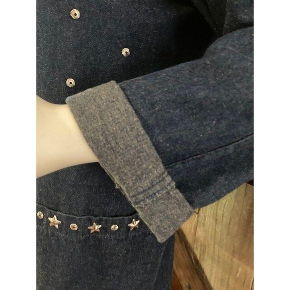 Blue Jean Jacket with Fabulous embellishments size M - Picture 4 of 8